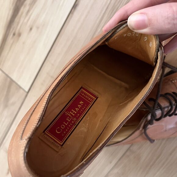 Vintage COLE HAAN Country Leather Italian Norwegian Oxford Derby Dress Shoes 9 B - Picture 6 of 9